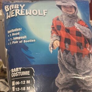 Cozy Werewolf Costume for Kids - Gray and Red